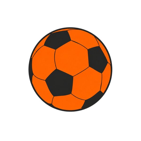 Etiketten - Voetbal - oranje-zwart - 250 stuks
