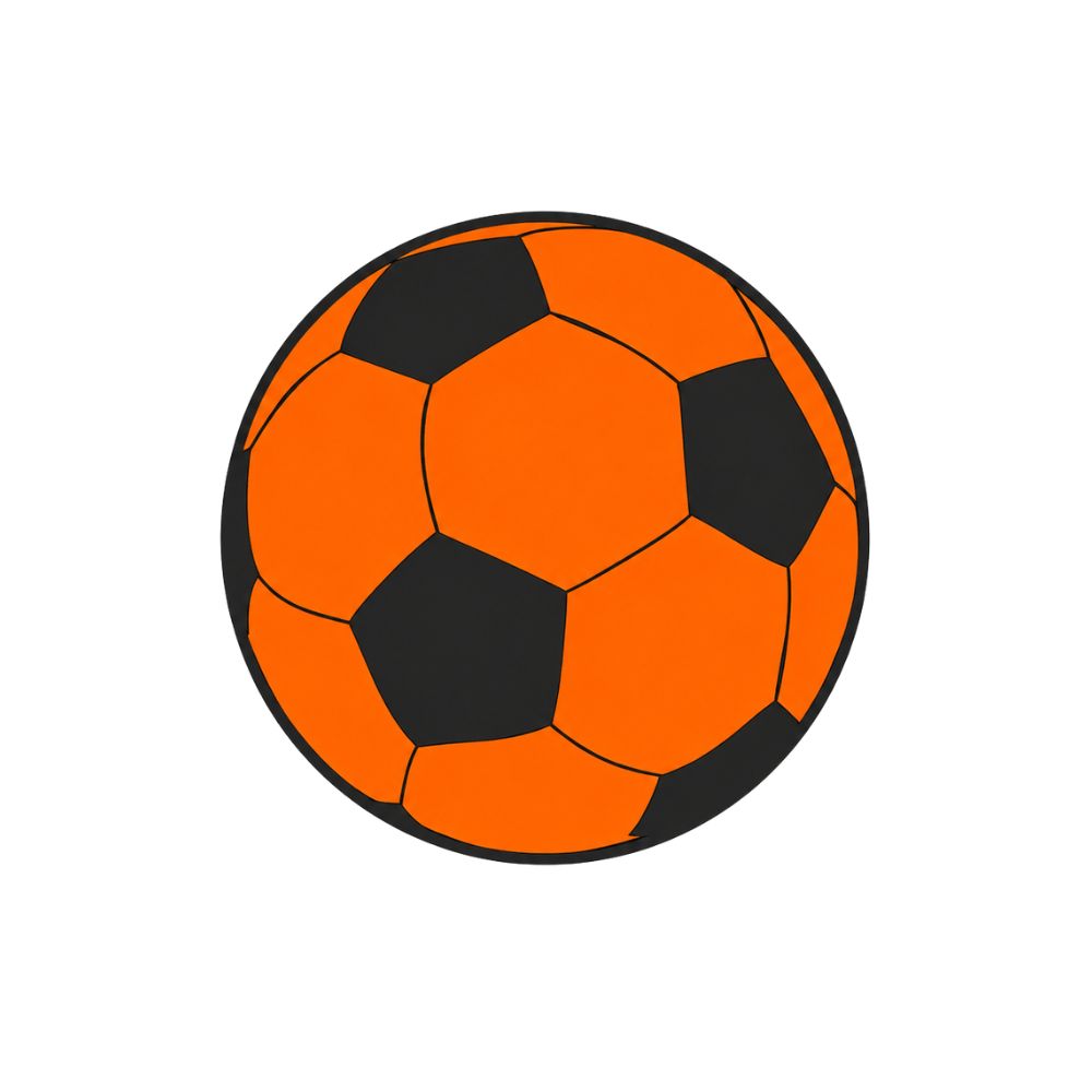 Etiketten - Voetbal - oranje-zwart - 250 stuks