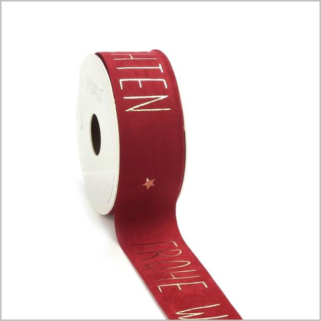 Dekobander – Velvet – Weihnachten – 40mm