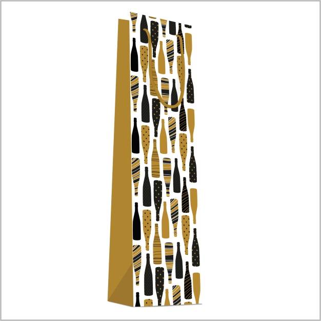 Flestas deluxe - papier - voor 1 fles - 39x11x11 cm - 10 stuks