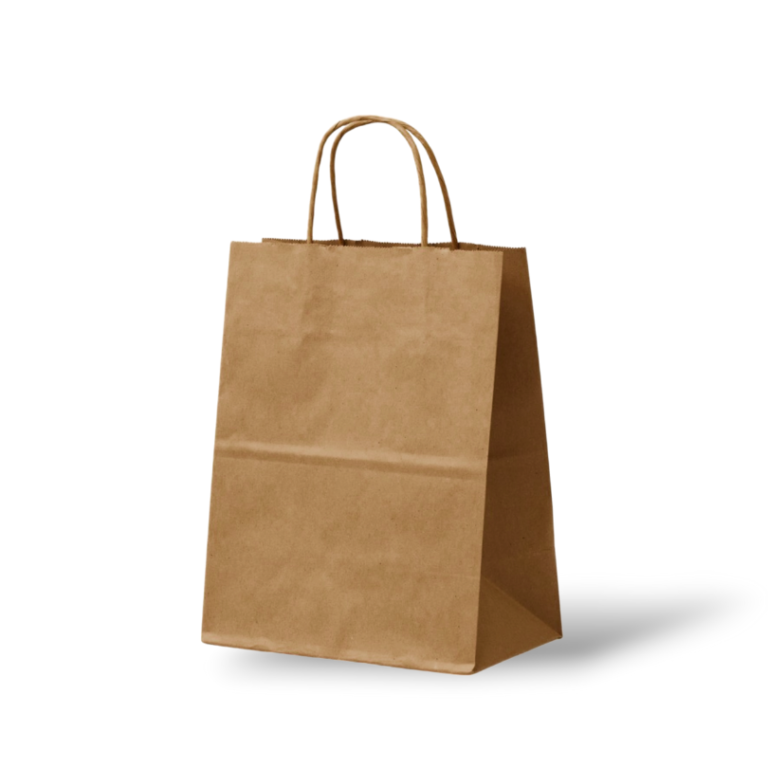 Papieren Tas (M) - Bruin / Kraft - 100 Stuks