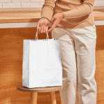 Papieren Tas (M) - Wit - 50 Stuks - Afbeelding 2