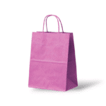 Papieren Tas (M) - Pink / Roze - 50 Stuks