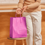 Papieren Tas (M) - Pink / Roze - 50 Stuks - Afbeelding 2