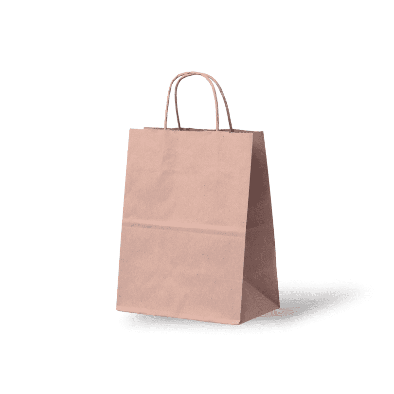Papieren Tas (S) - Oud Roze / Poeder Roze - 50 Stuks