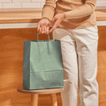 Paper Bag (M) - Olive Green - 50 Pieces - Image 2