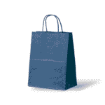 Papieren Tas (M) - Donker Blauw - 50 Stuks