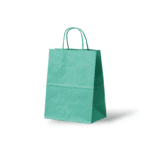 Papieren Tas (S) – Zee Groen / Cyan – 50 Stuks
