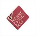 Deluxe Tags - bordeaux/goud - merry christmas - 96 stuks