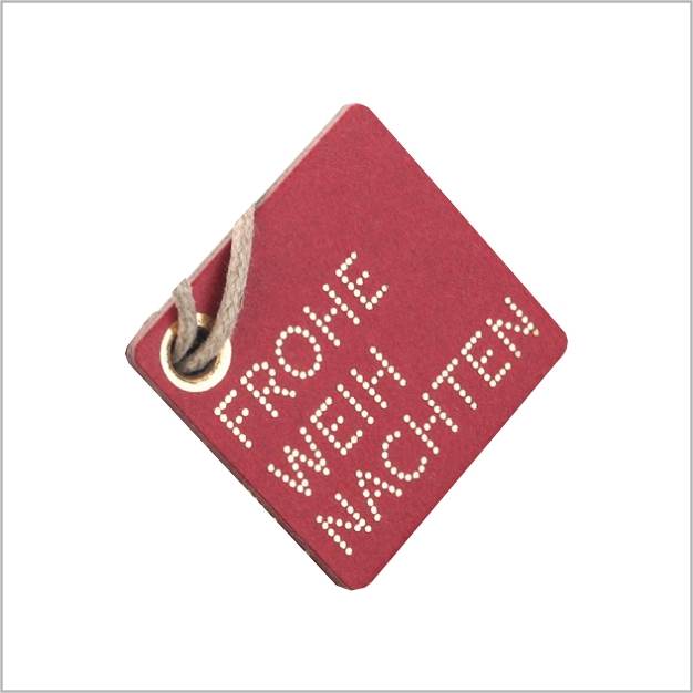 Deluxe Tags - bordeaux/goud - Frohe Weihnachten - 96 stuks
