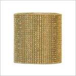 Strassband - Nieten - Spikes Zierband - gold - 120mm x 9 Meter