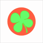 Etiketten - vierblättriges Kleeblatt - 250 Stück