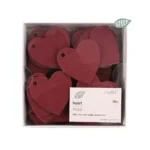 Label - harten kraft / rood - 60 Stuks - Afbeelding 2