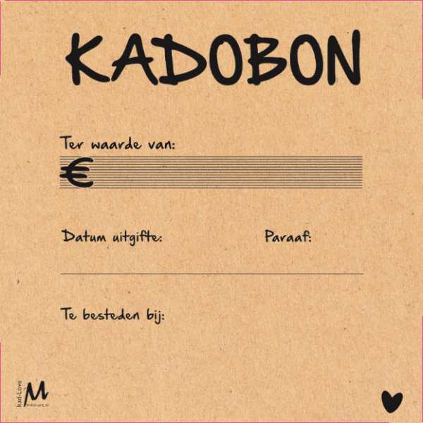 Kadobon Kraft - Hartjes - 25 Stuks