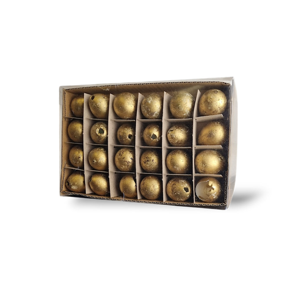 Decoratieve kwartel eitjes – Goud – 24 stuks