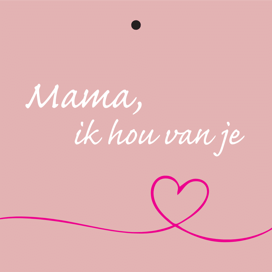 Cadeaukaartje – “Mama ik hou van je” – 20 Stuks