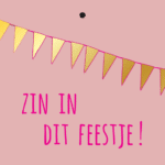 Cadeaukaartje - "Zin in dit feestje!" - 20 Stuks