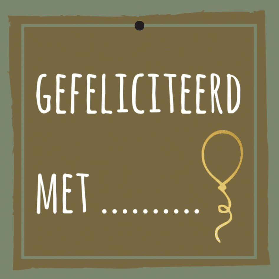 Cadeaukaartje – “Gefeliciteerd met..." – 20 Stuks