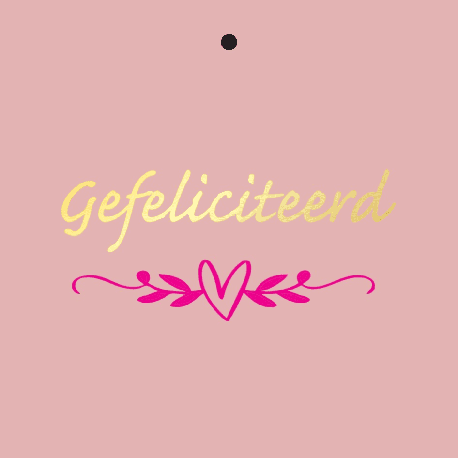 Cadeaukaartje – “Gefeliciteerd" – 20 Stuks
