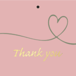 Cadeaukaartje – “Thank you” – 20 Stuks