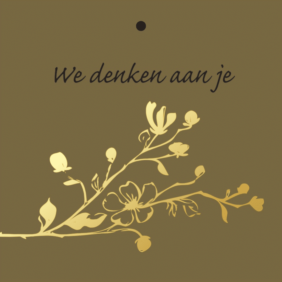 Cadeaukaartje – “We denken aan je” – 20 Stuks
