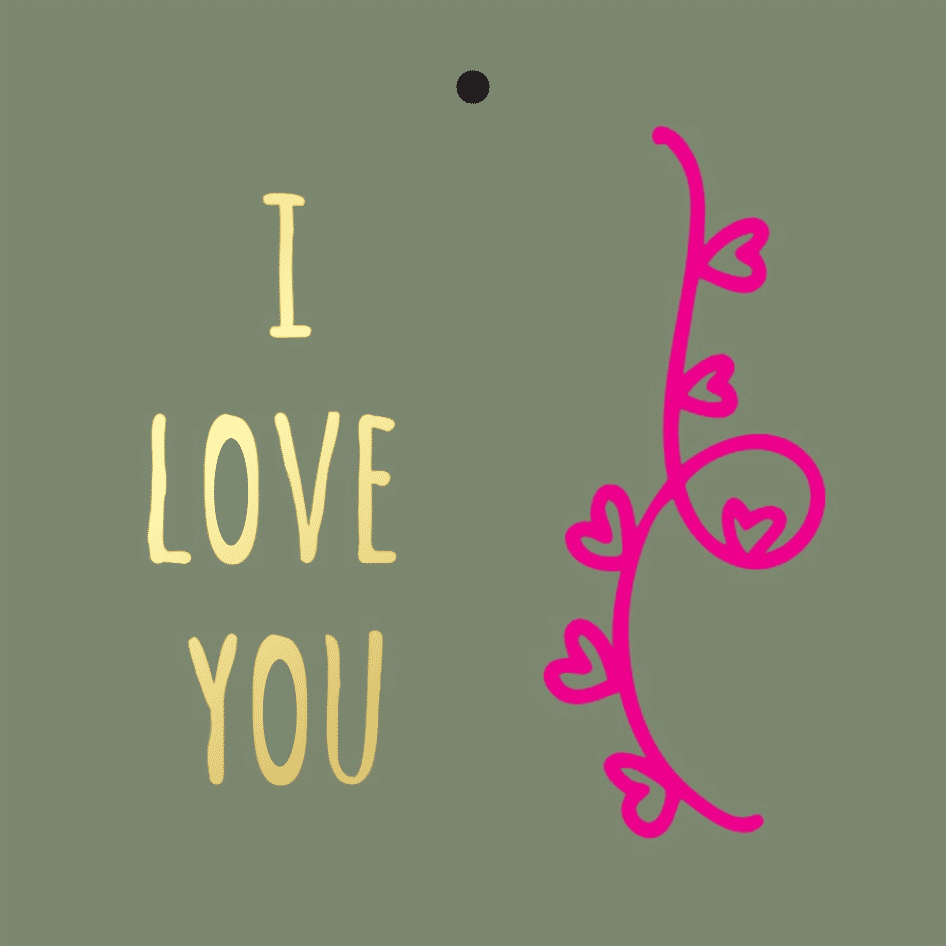 Cadeaukaartje – “I Love You” – 20 Stuks