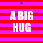 Cadeaukaartje – “A big hug” – 20 Stuks – Neon