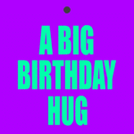 Cadeaukaartje – “A big birthday hug” – 20 Stuks – Neon