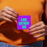 Cadeaukaartje – “A big birthday hug” – 20 Stuks – Neon - Afbeelding 2