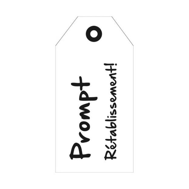 Carte Cadeau –  ”Prompt Rétablissement!” – 20 Pièces – Rétro