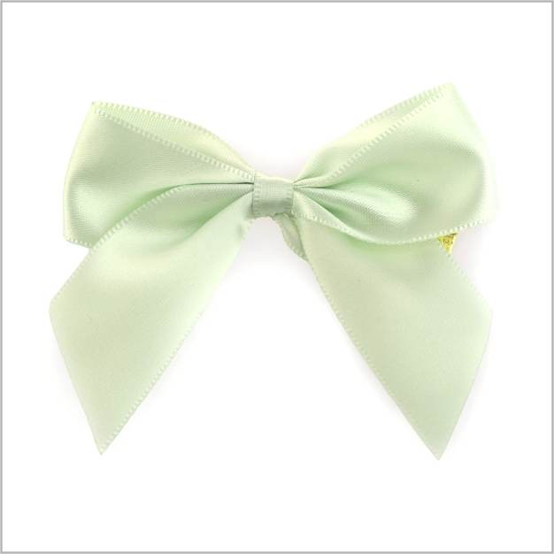 Bow tie Satin - With Clip - 8 x 6cm 50 pieces - mint