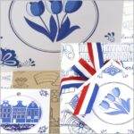 Holland print - wit - 50cm x 100m - Afbeelding 2