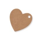 Label - harten kraft / bruin - 60 Stuks