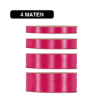 Satijn Lint Fuchsia – 50m – / Double Satin Classic - Afbeelding 2