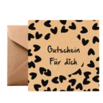 Kadobon Kraft - "Gutschein Für dich" - Hartjes - 25 Stuks | 13x13cm