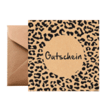 Kadobon Kraft - "Gutschein" - Panter - 25 Stuks | 13x13cm