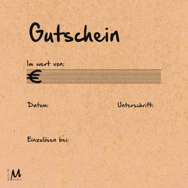 Geschenkgutschein Kraft - "Gutschein" - Panther - 25 Stück | 13x13cm