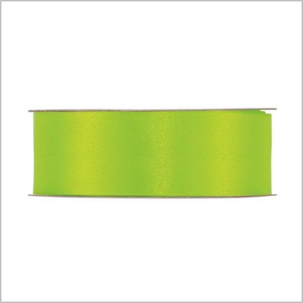 Satin double faced - neon groen - 25mm x 50 meter