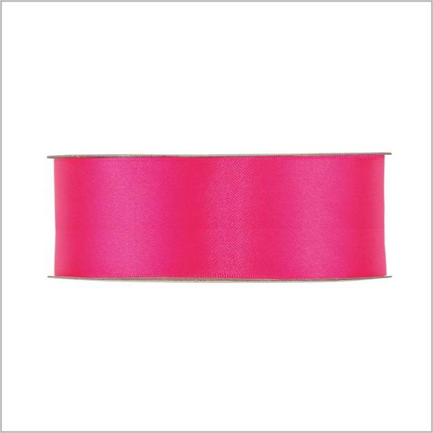 Satin double faced - neon pink - 25mm x 50 meter