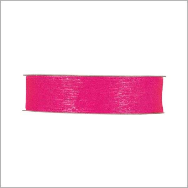 Organza - neon pink - 25mm x 50 meter