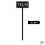 Prijspen - Zwart - 30cm - 25 stuks - Bloemensteker