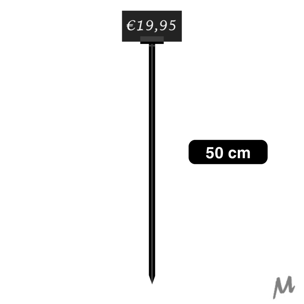 Prijspen - Zwart - 50cm - 25 stuks - Bloemensteker