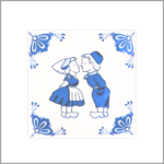 Etiketten – delfts blauw – Kusje – 250 stuks