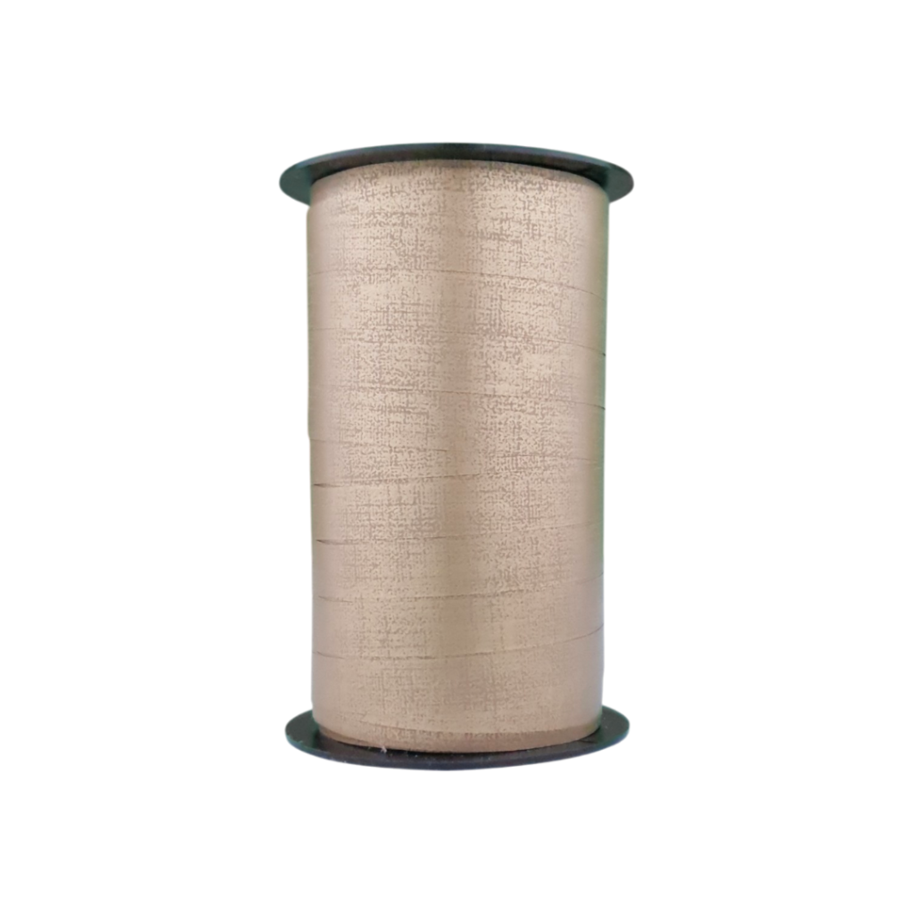 Kräuselband - Texturdruck - Champagner Gold