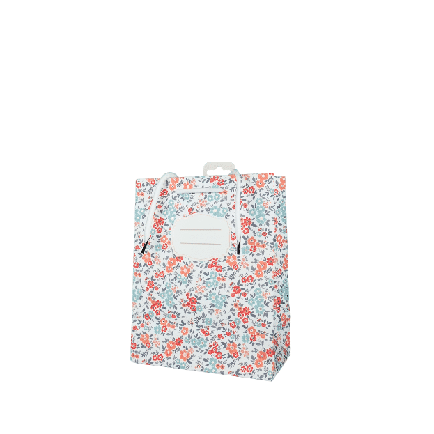 Papieren Tas (S) - Flower - 18x10x23 cm