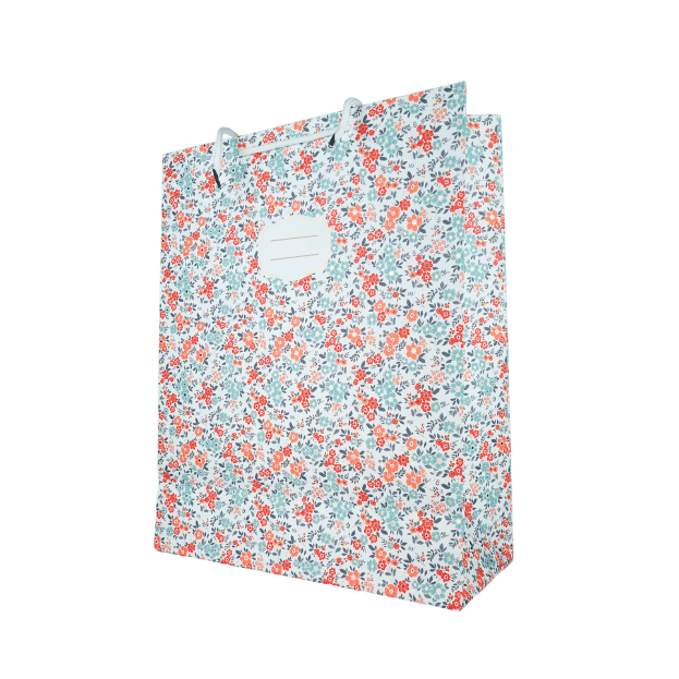 Papieren Tas (L) - Flower - 32x14x40 cm