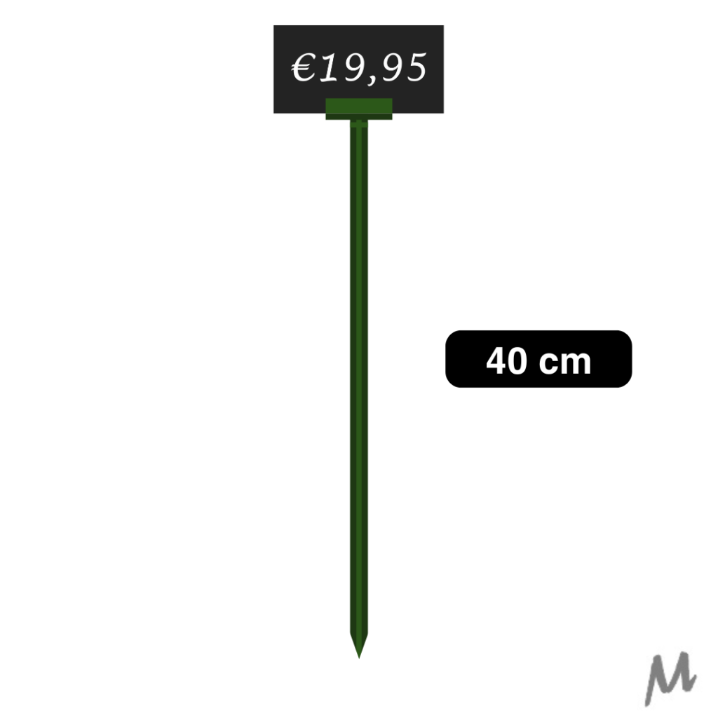 Prijspen - Groen - 40cm - 25 stuks - Bloemensteker