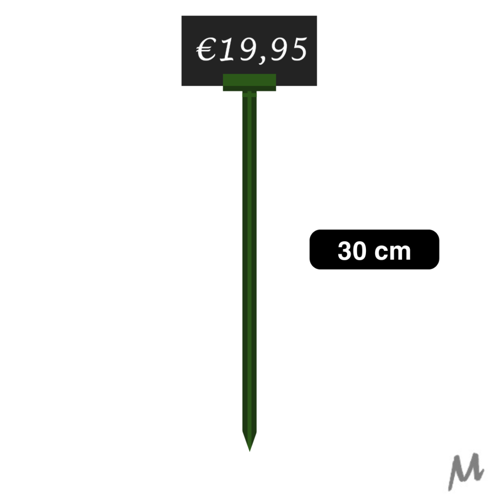 Prijspen - Groen - 30cm - 25 stuks - Bloemensteker