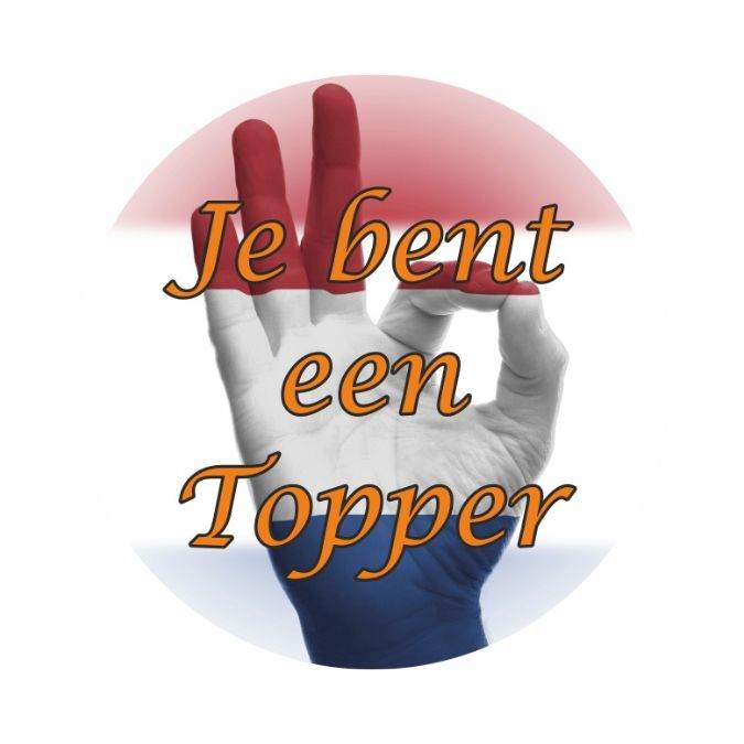 Etiketten - "Je bent een topper" - 45mm - 250 Stuks