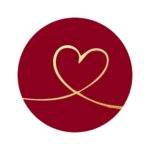 Etiketten – hartje bordeaux – 250 Stuks